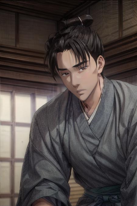 20231286-1890313387-masterpiece,((bestquality)),8k,high detailed,ultra-detailed,depth of field,wide angle,worm’s eye view,Anime Style,(male kimono_1.png